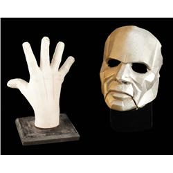 Bizarro screen-used mask and vintage casting of Bizarro’s hand from Lois & Clark: The New Adventures