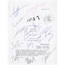 LOST script for the episode “The 23rd Psalm” signed by 13 cast members