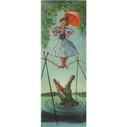 Disneyland Haunted Mansion attraction “stretch room” original featured painting