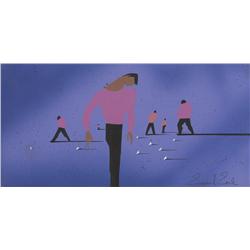 Eyvind Earle conceptual artwork for musical number in West Side Story