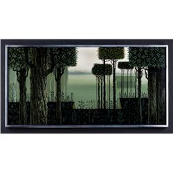Eyvind Earle original painting, signed and dated 1965