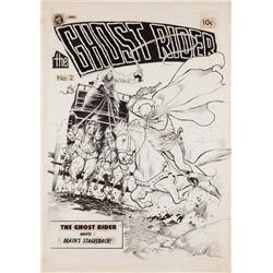 Frank Frazetta Ghost Rider #2 comic book cover original art (1950)