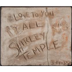 Shirley Temple cement block from Grauman’s Chinese Theater