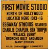 Image 1 : Charlie Chaplin Essanay Studio heavy enamel sign Ca. 1940