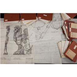 Ben-Hur massive storyboard & set-blueprints reference book from archive of art director Ed Carafango