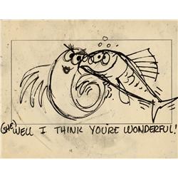 The Incredible Mr. Limpet original hand-drawn production storyboards