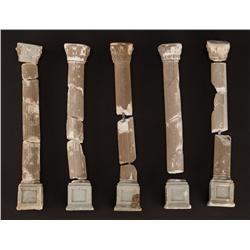 Original Ray Harryhausen puppeted crumbling columns from Earth vs. The Flying Saucers