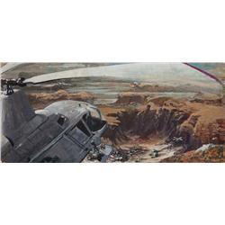 Original panoramic storyboard art for Michael Crichton’s The Andromeda Strain