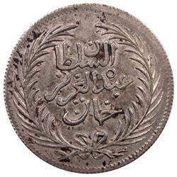 TUNIS: Abdul Aziz, 1861-1876, AR piastre (3.00g), AH1289