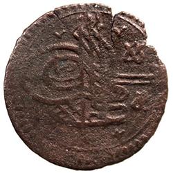 TURKEY: Ahmed II, 1691-1695, AE mangir (1.44g), Kostantiniye, AH1102