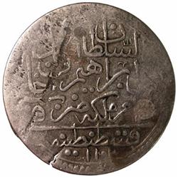 TURKEY: Ahmed II, 1691-1695, AR kurush (19.52g), Kostantiniye, AH1102