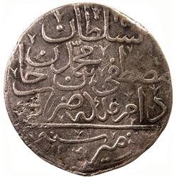 TURKEY: Mustafa II, 1695-1703, AR kurush (18.69g), Izmir, AH1106