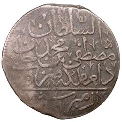 TURKEY: Mustafa II, 1695-1703, AR kurush (18.78g), Izmir, AH1106
