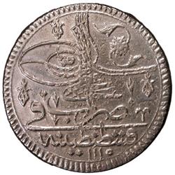 TURKEY: Ahmed III, 1703-1730, AR kurush (26.15g), Kostantiniye, AH1115