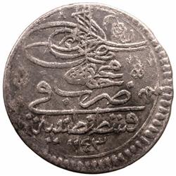 TURKEY: Mahmud I, 1730-1754, AR beshlik (5 para) (3.05g), Kostantiniye, AH1143