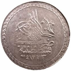 TURKEY: Mahmud II, 1808-1839, AR kurush (6.01g), Kostantiniye, AH1223 year 15