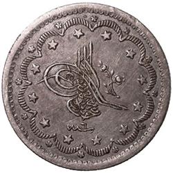 TURKEY: Abdul Mejid, 1839-1861, AR 10 kurush (12.02g), Kostantiniye, AH1255 year 6