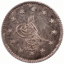 TURKEY: Abdul Aziz, 1861-1876, AR kurush (1.15g), Kostantiniye, AH1277 year 1