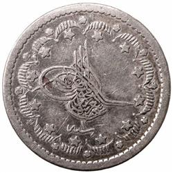 TURKEY: Abdul Aziz, 1861-1876, AR 10 kurush (11.62g), Kostantiniye, AH1277 year 1