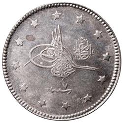 TURKEY: Mehmet V, 1909-1918, AR 2 kurush (2.43g), Kostantiniye, AH1327 year 7