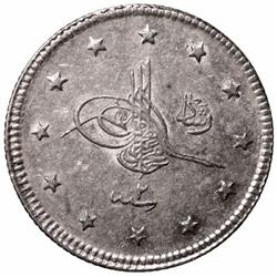 TURKEY: Mehmet V, 1909-1918, AR 2 kurush (2.49g), Edirne, AH1327 year 2
