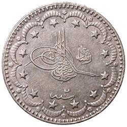 TURKEY: Mehmet V, 1909-1918, AR 5 kurush (5.99g), Edirne, AH1327 year 2