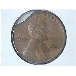 ERROR 1958-D LINCOLN CENT CLIP
