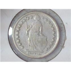 1921 SWITZERLAND 1/2 FRANC (SILVER)