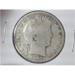 1901 BARBER HALF DOLLAR