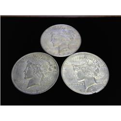 1922-P/D/S PEACE SILVER DOLLARS