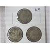 Image 1 : 3-THREE CENT PIECES (NICKEL) (HOLED)