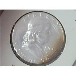 1961 FRANKLIN HALF DOLLAR PROOF (TONED)