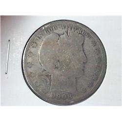 1908-O BARBER HALF DOLLAR