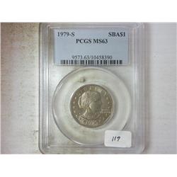 1979-S SBA DOLLAR PCGS MS63
