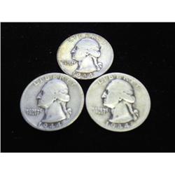 1944-P/D/S WASHINGTON SILVER QUARTERS