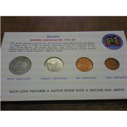 1965 BOLIVIA UNC TYPE SET