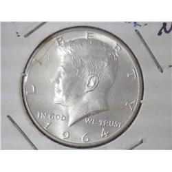1964-D SILVER KENNEDY HALF DOLLAR (UNC)