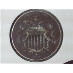 1872 SHIELD NICKEL