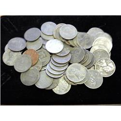55 ASSORTED 1943 STEEL WARTIME LINCOLN CENTS