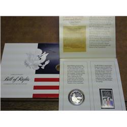 1993 US BILL OF RIGHTS COIN & STAMP SET