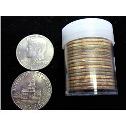 ROLL OF 20-1976-D KENNEDY HALF DOLLARS (UNC)