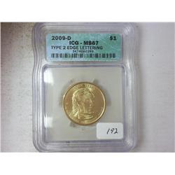 2009-D TYLER DOLLAR ICG MS67
