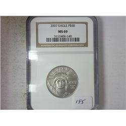 2007 AMERICAN PLATINUM $50 EAGLE NGC MS69
