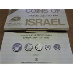 1988 ISRAEL PIEFORT MINT SET