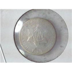1853 THREE CENT PIECE (SILVER)