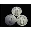 Image 1 : 3 UNDATED STANDING LIBERTY QUARTERS (SILVER)