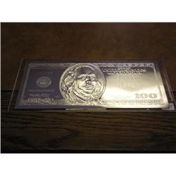 LARGE SIZE 2005 $100 NOTE IN SILVER LEAF