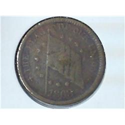 1863 CIVIL WAR TOKEN "THE FLAG OF OUR UNION"