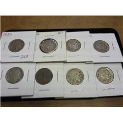 1923-30 BUFFALO NICKELS 8 COINS