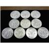 Image 2 : 10 ASSORTED 40% KENNEDY HALF DOLLARS